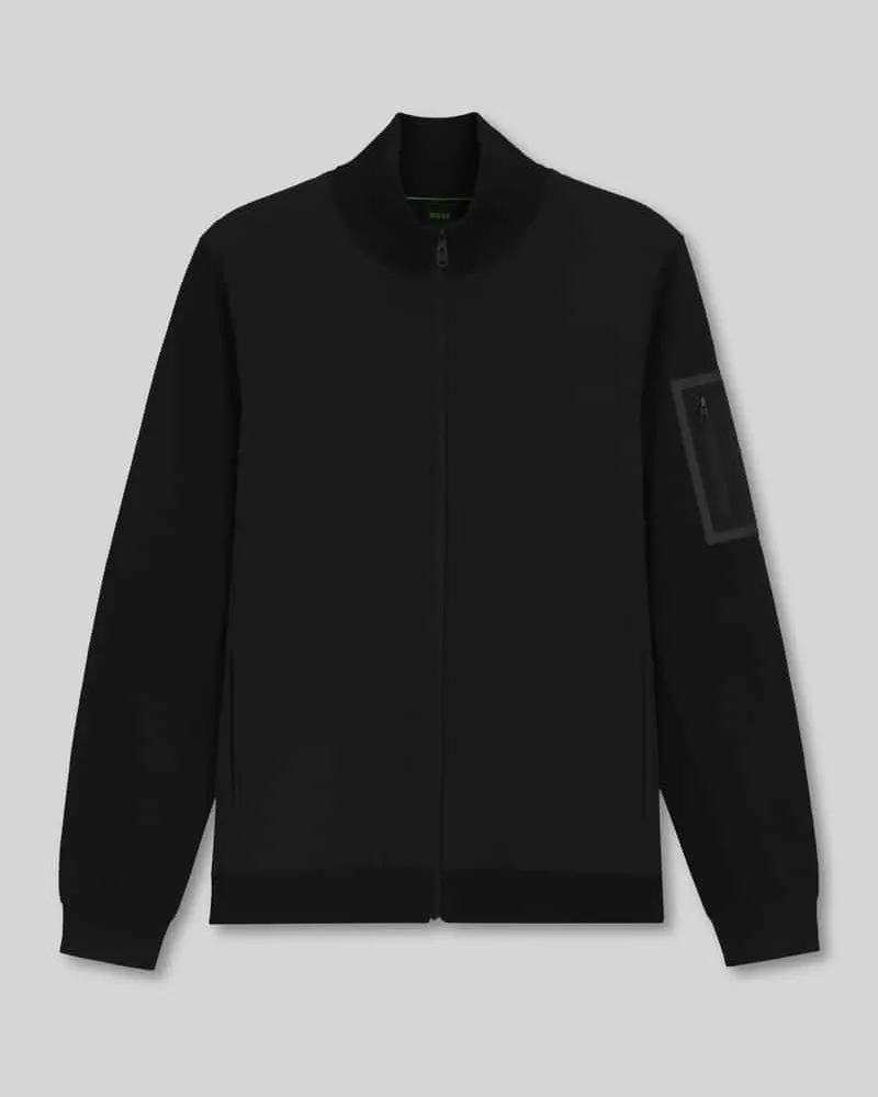 HUGO BOSS Regular Fit Thermo-Funktionsjacke mit Schurwoll-Anteil Modell 'MOMENTUM Black
