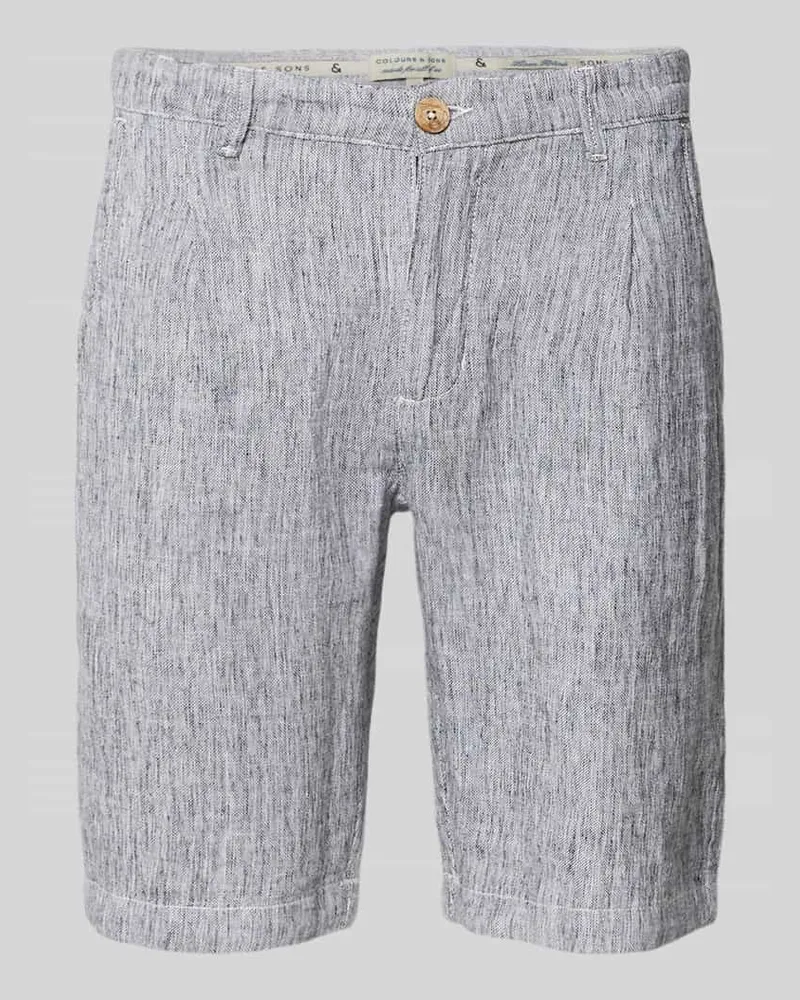 colours & sons Regular Fit Leinenshorts mit Gesäßtaschen 