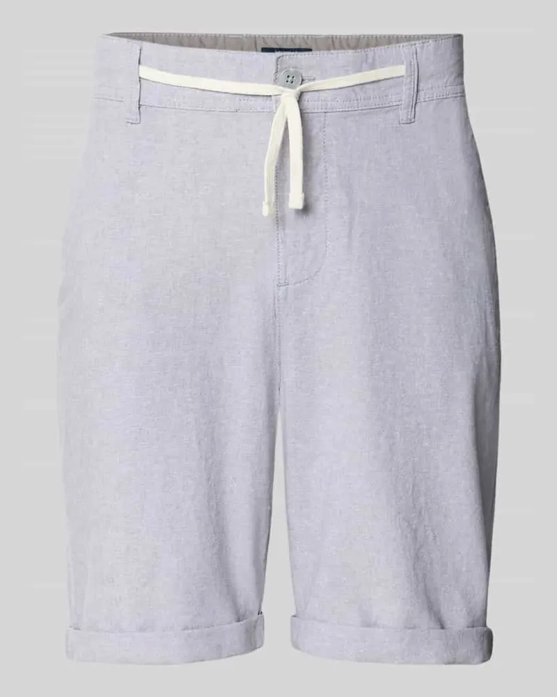 McNeal Regular Fit Leinenshorts mit Tunnelzug Mittelgrau