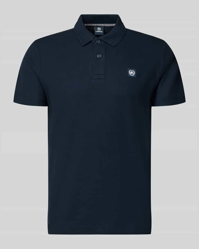 Lerros Regular Fit Poloshirt mit Label-Detail und Knopfleiste Marine