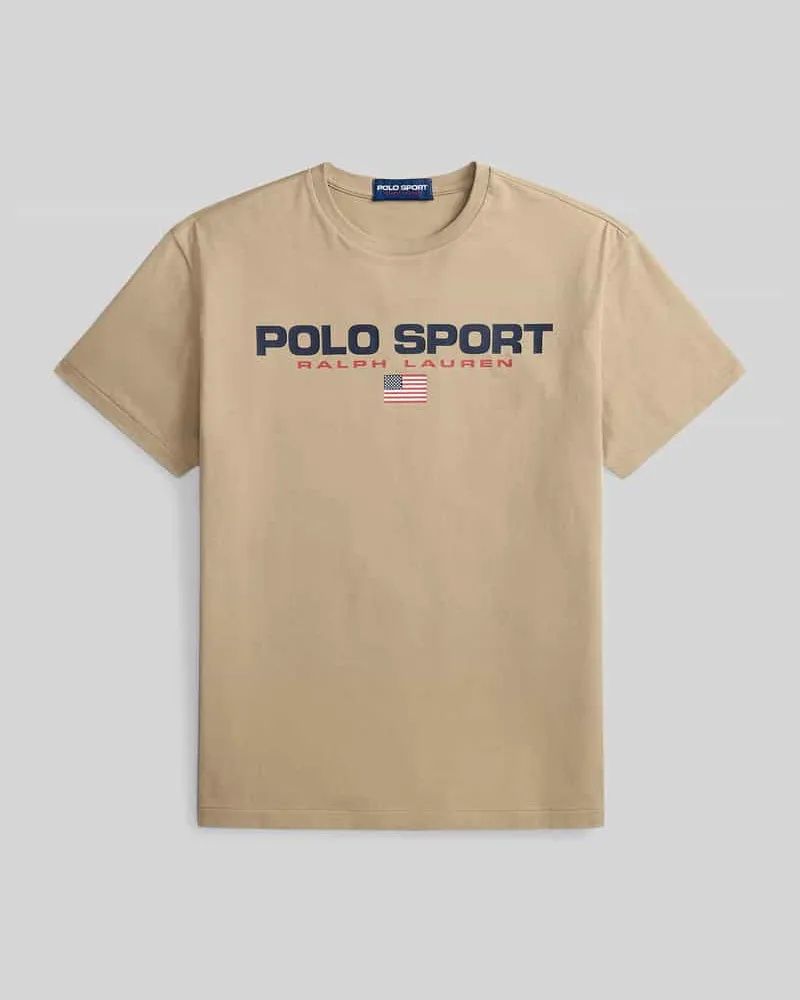 Ralph Lauren Relaxed Fit T-Shirt aus reiner Baumwolle Khaki
