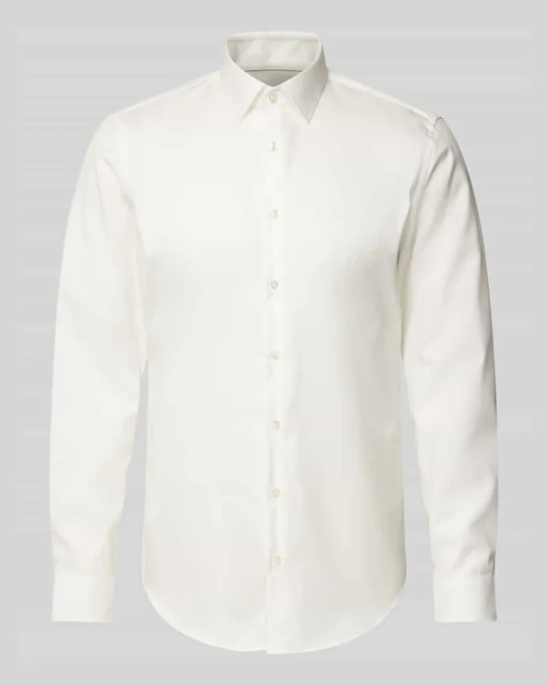 JAKE*S Slim Fit Business-Hemd mit Haifischkragen 