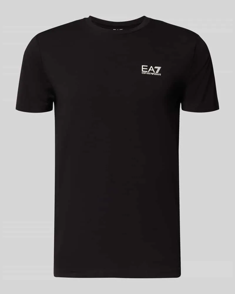EA7 T-Shirt mit Label-Print Black