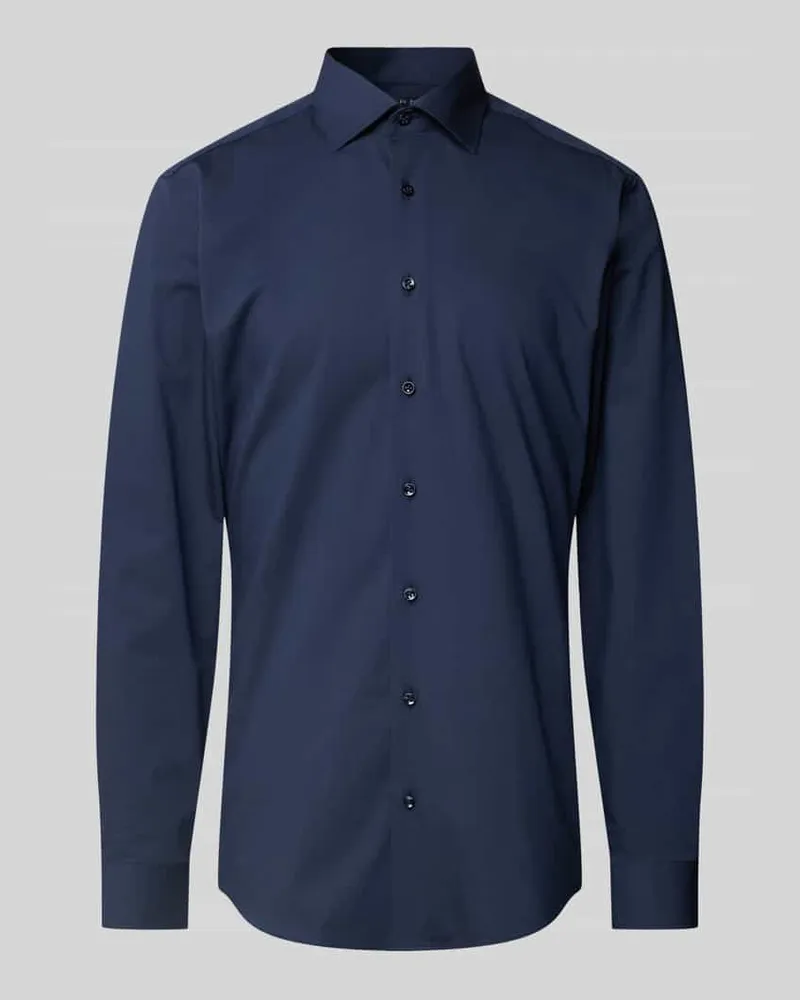 Eterna Slim Fit Businesshemd mit Stretchanteil und Streifenmuster 