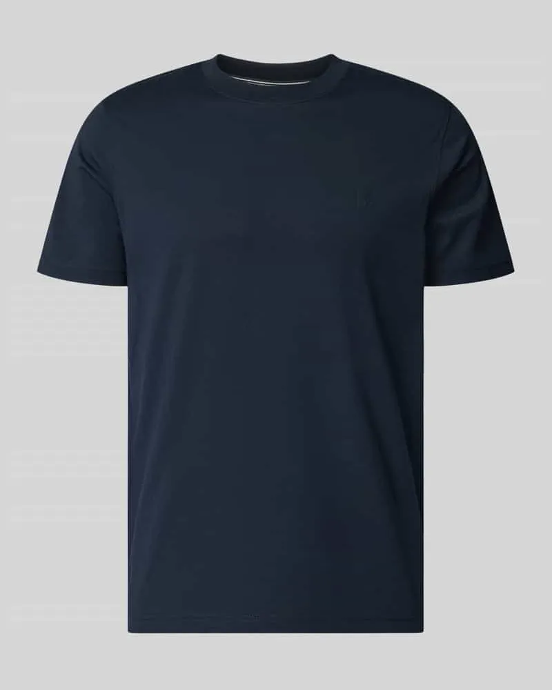 Lerros T-Shirt mit Rundhalsausschnitt und Logo-Print Marine