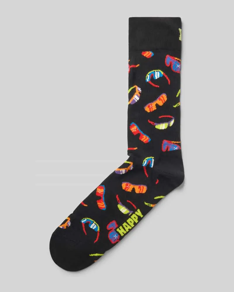Happy Socks Socken mit Motiv-Stitching Modell 'GLASSES 