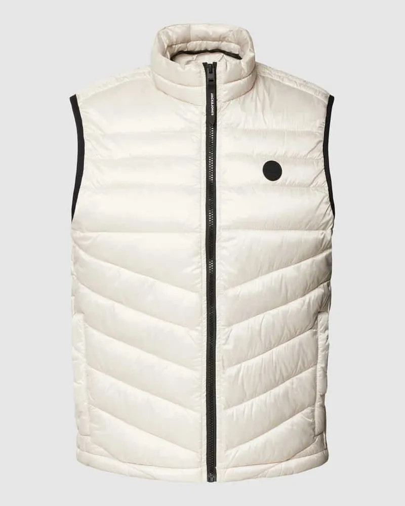 Jack & Jones Steppweste mit Stehkragen Modell 'EHERO Beige