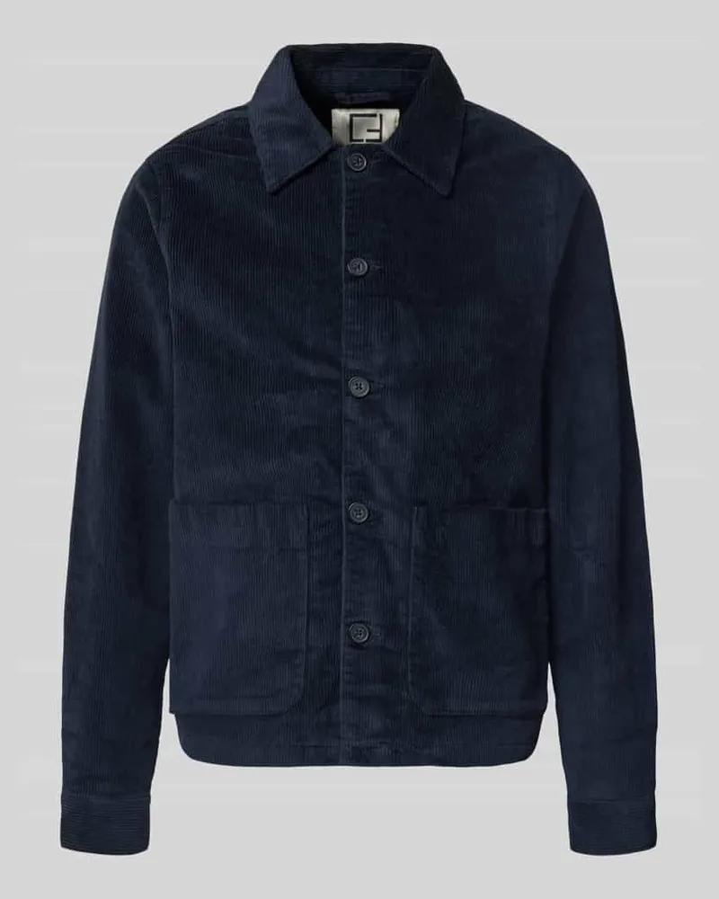Casual Friday Hemdjacke mit Eingrifftaschen Modell 'HOLMDRUP Marine