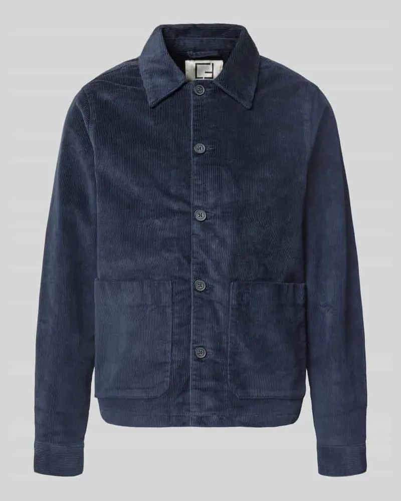 Casual Friday Hemdjacke mit Eingrifftaschen Modell 'HOLMDRUP Marine