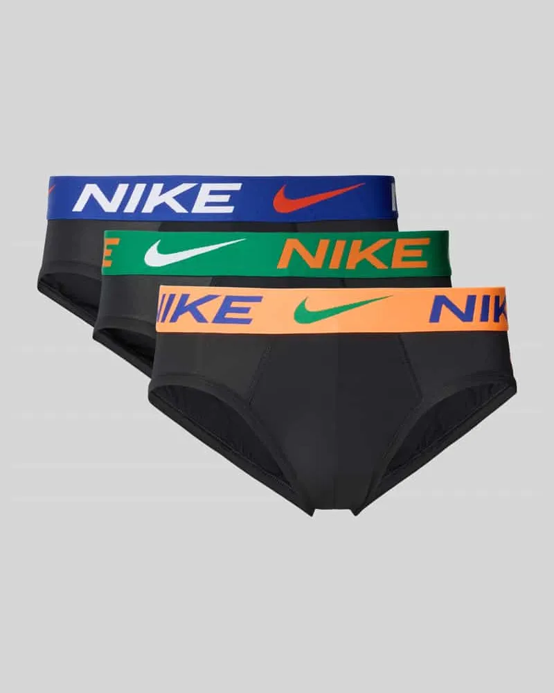 Nike Slip mit Label-Bund im 3er-Pack Black