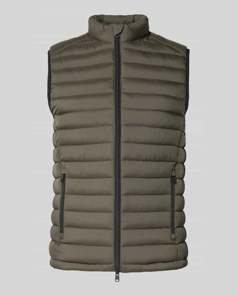 ECOALF Steppweste mit Reißverschlusstaschen Modell 'CARDIFF Hellgrau