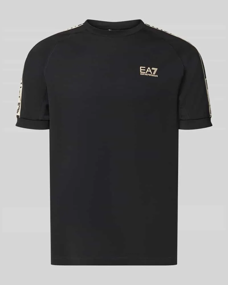 EA7 T-Shirt aus Viskose-Mix mit Logo Black