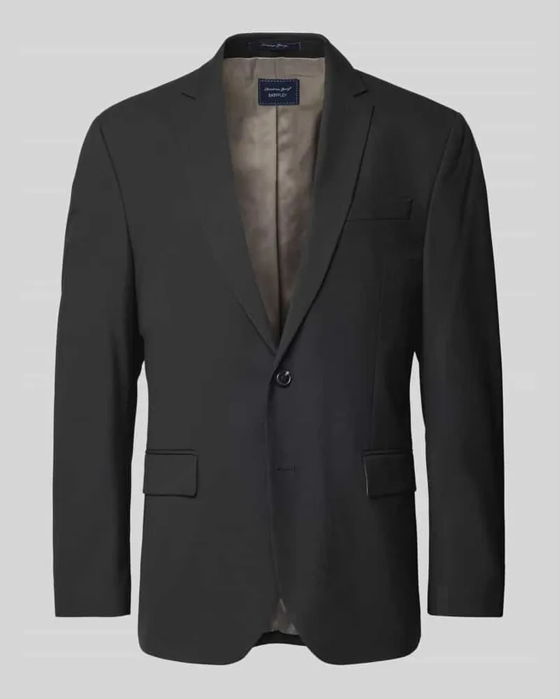 Christian Berg Regular Fit 2-Knopf-Sakko mit Reverskragen Black