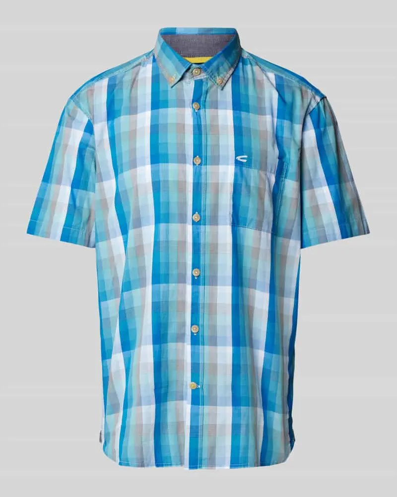 Camel Active Freizeithemd mit Button-Down-Kragen Blau