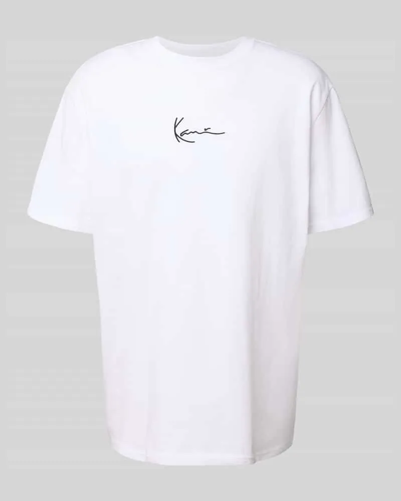 Karl Kani T-Shirt mit Label-Stitching und Rundhalsausschnitt 