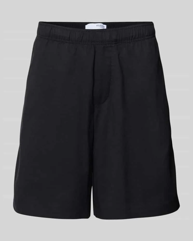 Selected Homme Loose Fit Shorts mit elastischem Bund Modell 'THAIS SUMMER Black