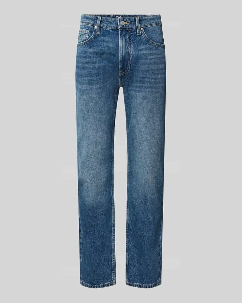 S.Oliver Straight Fit Jeans aus Baumwoll-Mix Modell 'Bonito Dunkelblau