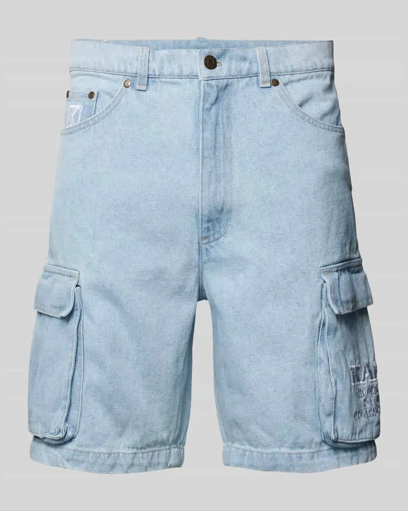 Karl Kani Regular Fit Cargoshorts mit Label-Stitching 