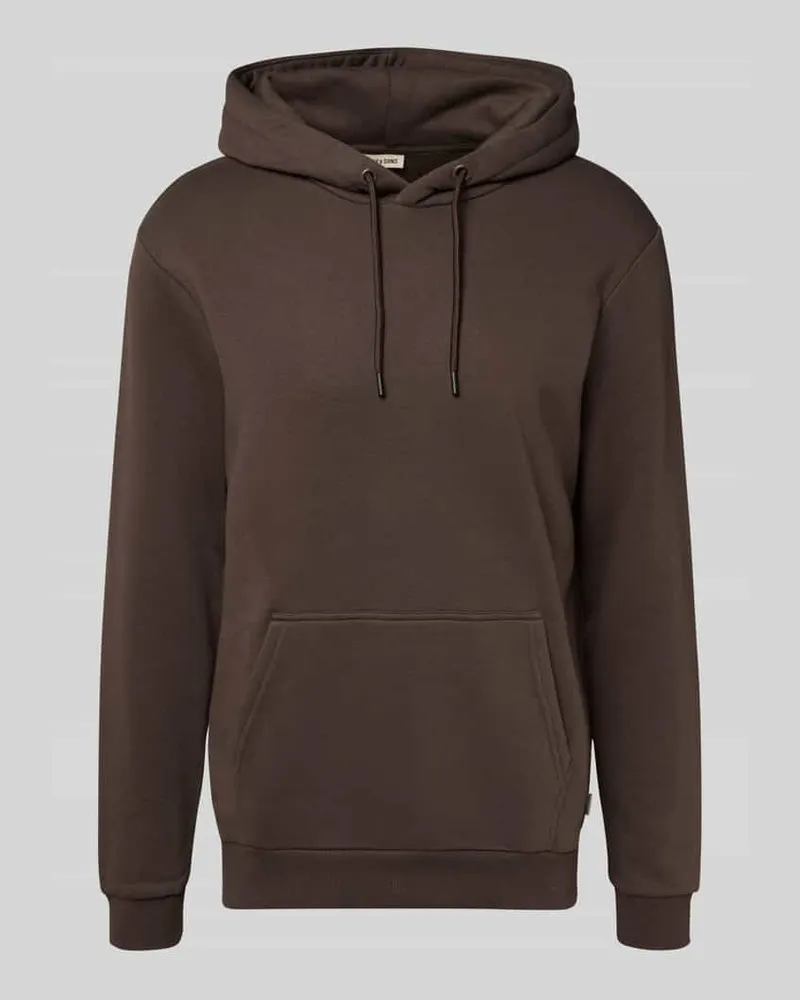 Only & Sons Regular Fit Hoodie aus Baumwoll-Mix Modell 'CERES Schlamm