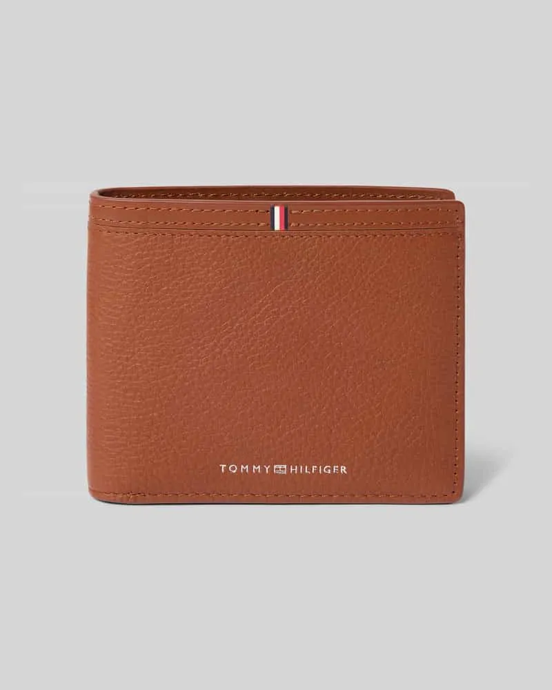 Tommy Hilfiger Portemonnaie aus echtem Leder Modell 'CORP CC AND COIN Cognac