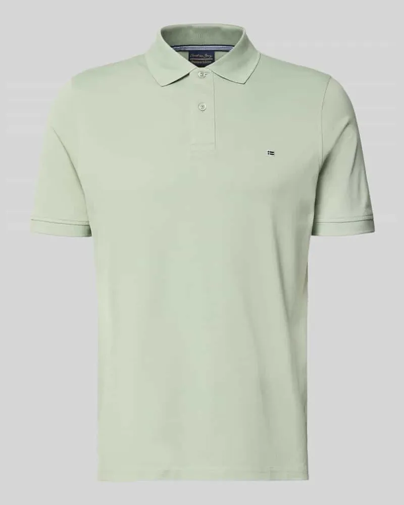 Christian Berg Regular Fit Poloshirt mit Stitching Schilf