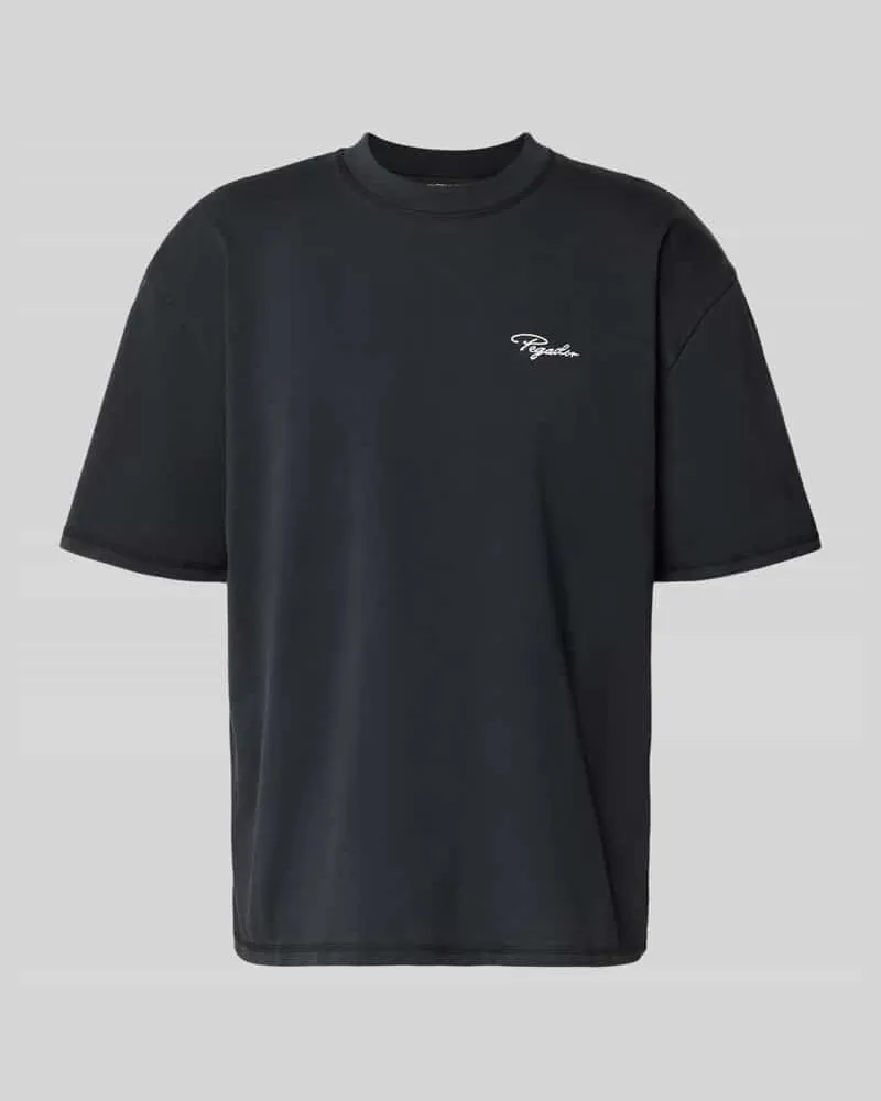 PEGADOR Oversized T-Shirt mit Label-Stitching Modell 'Signar 