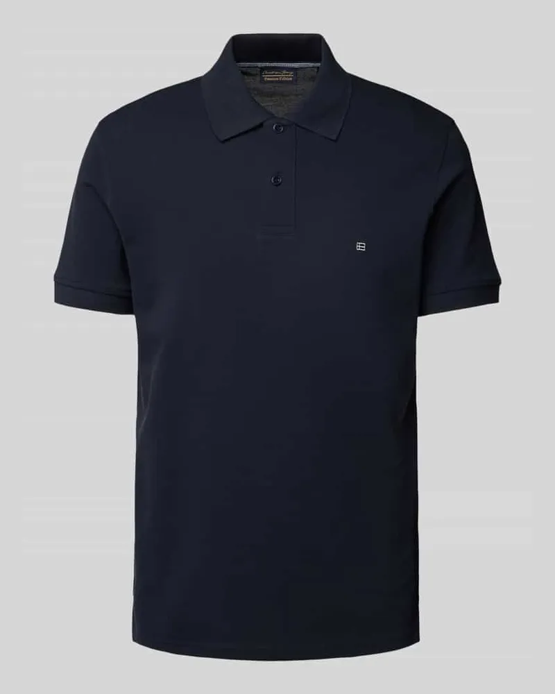 Christian Berg Poloshirt mit Logo-Stitching 