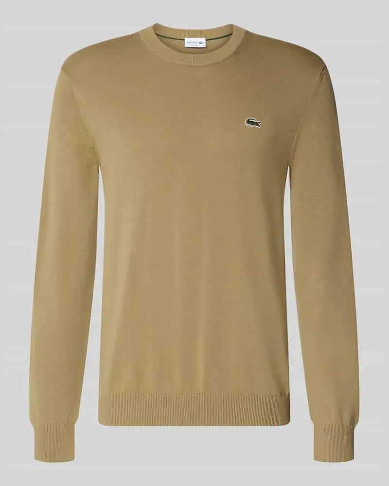 Lacoste Regular Fit Pullover aus Baumwoll-Mix Beige