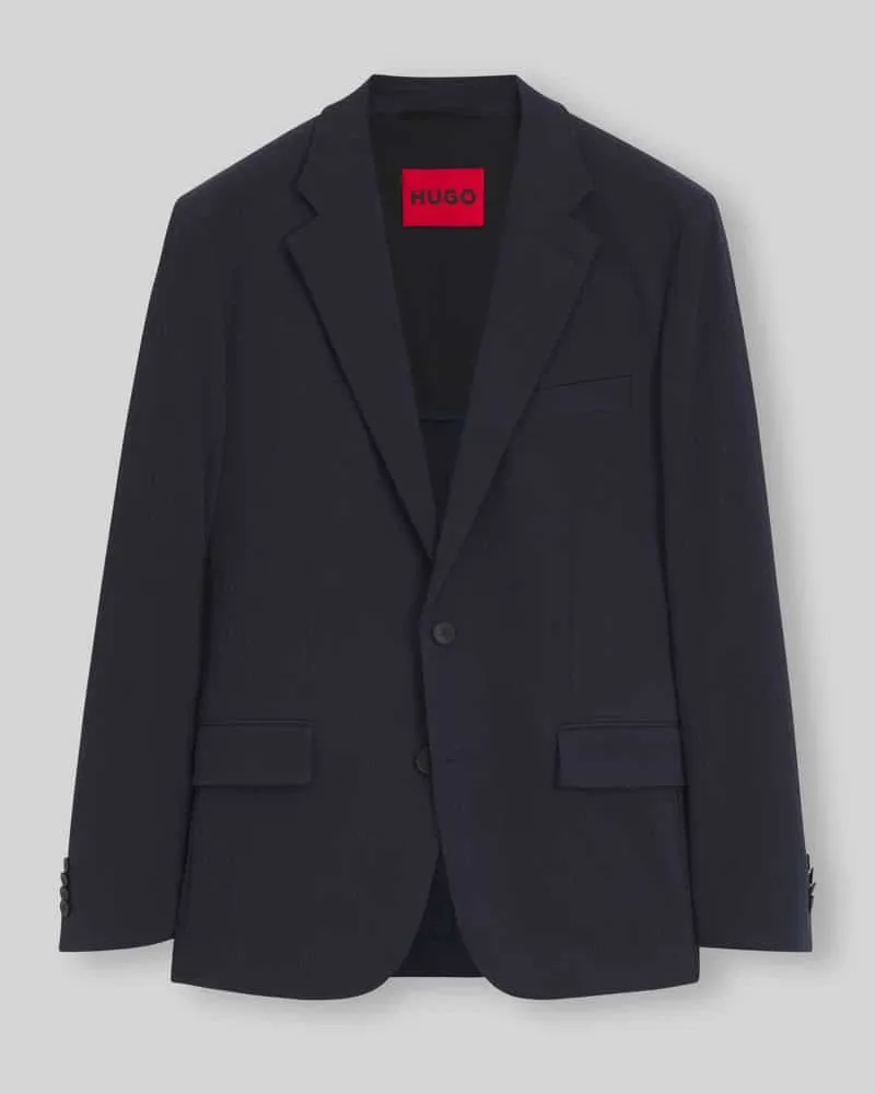 HUGO BOSS Slim Fit Sakko aus Baumwoll-Mix Marine