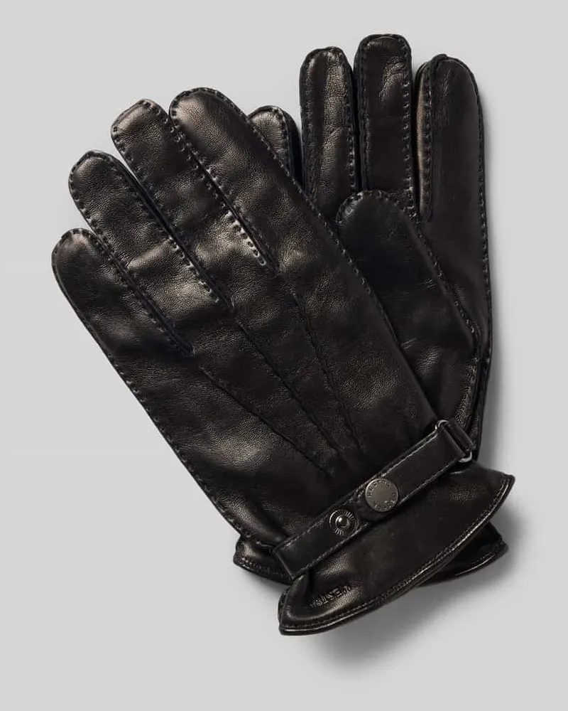Hestra Handschuhe aus echtem Leder Modell 'Jake Black