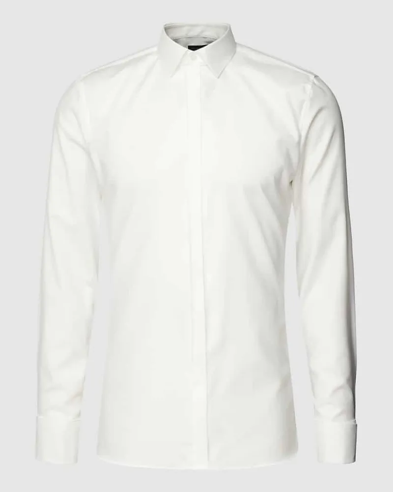 Olymp Super Slim Fit Smokinghemd aus Twill Modell 'URBAN Ecru