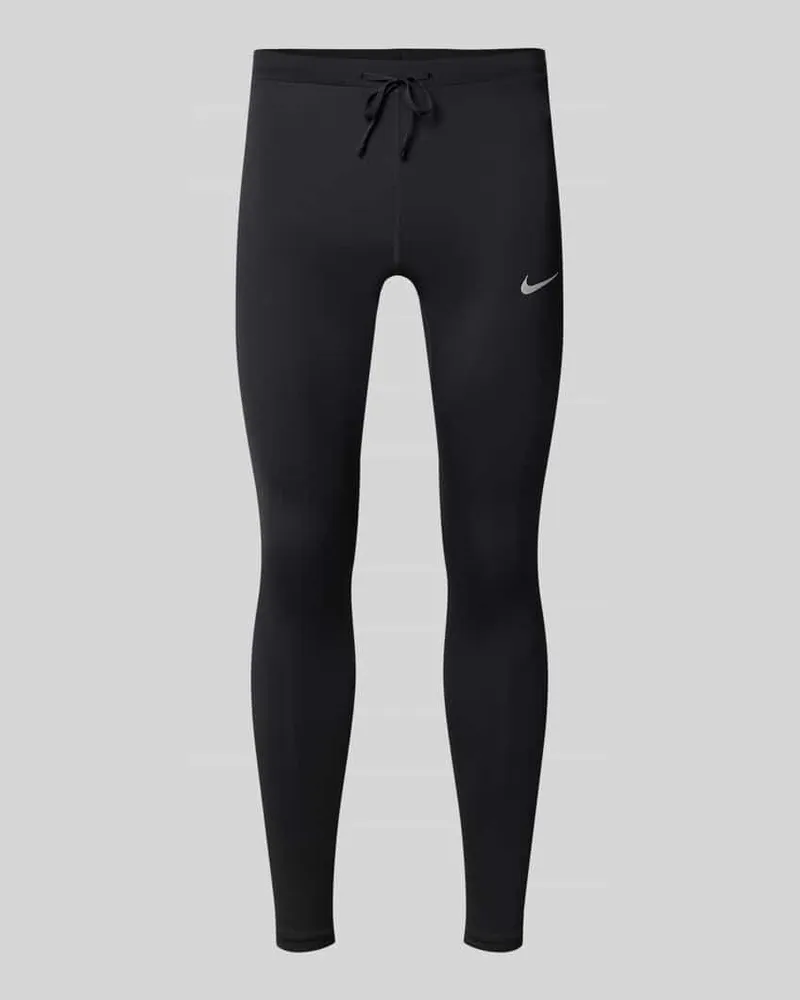 Nike Tight Fit Sport-Leggings mit Logo-Print Black