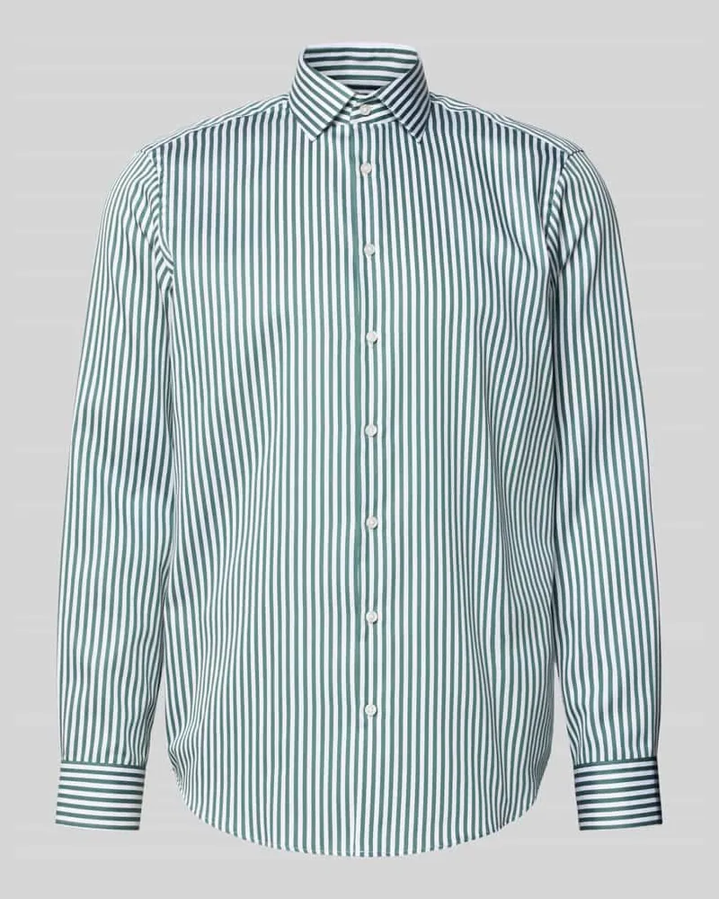 JAKE*S Regular Fit Business Hemd aus Baummwolle mit Kentkragen Schilf