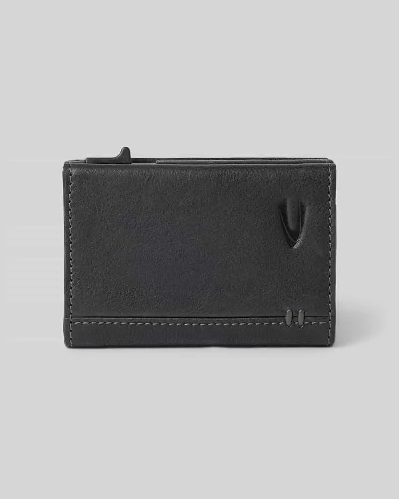 Camel Active Portemonnaie aus Rindsnappa mit Kartenzieher Black