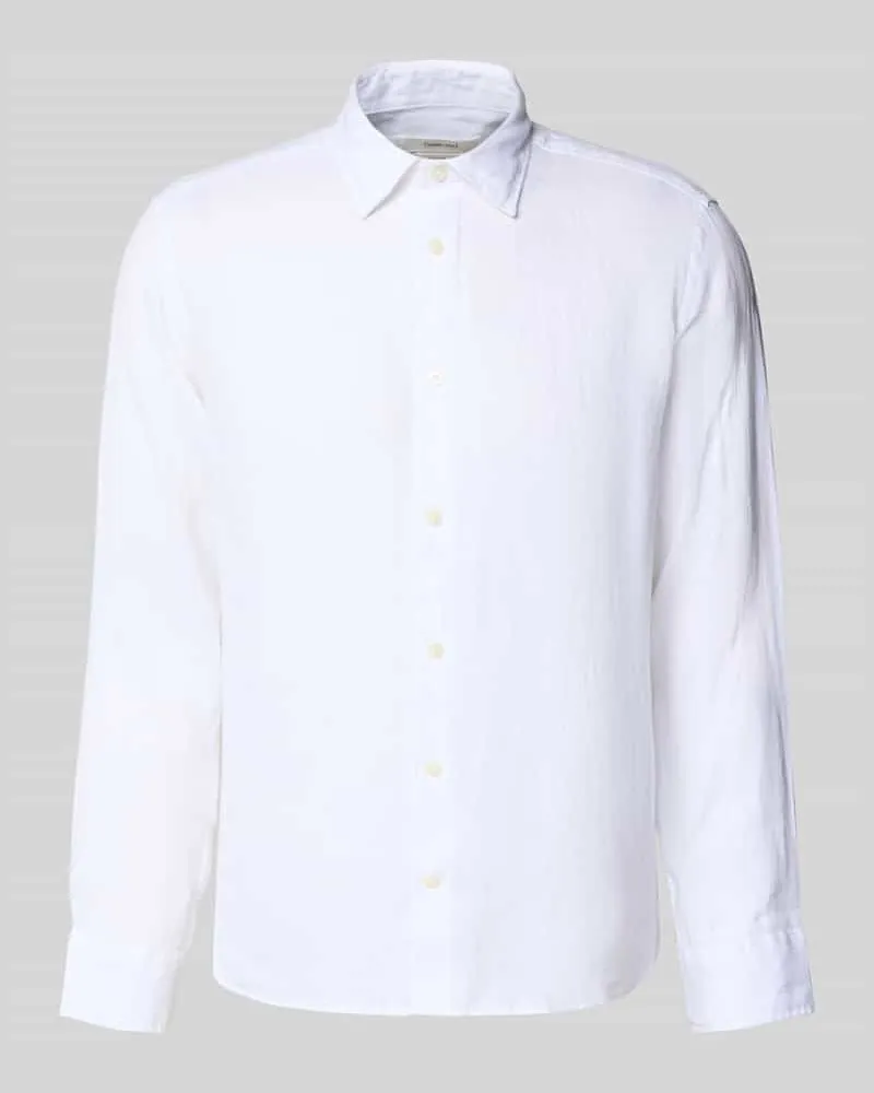 Selected Homme Regular Fit Freizeithemd aus reinem Leinen Modell 'REGKYLIAN Weiss