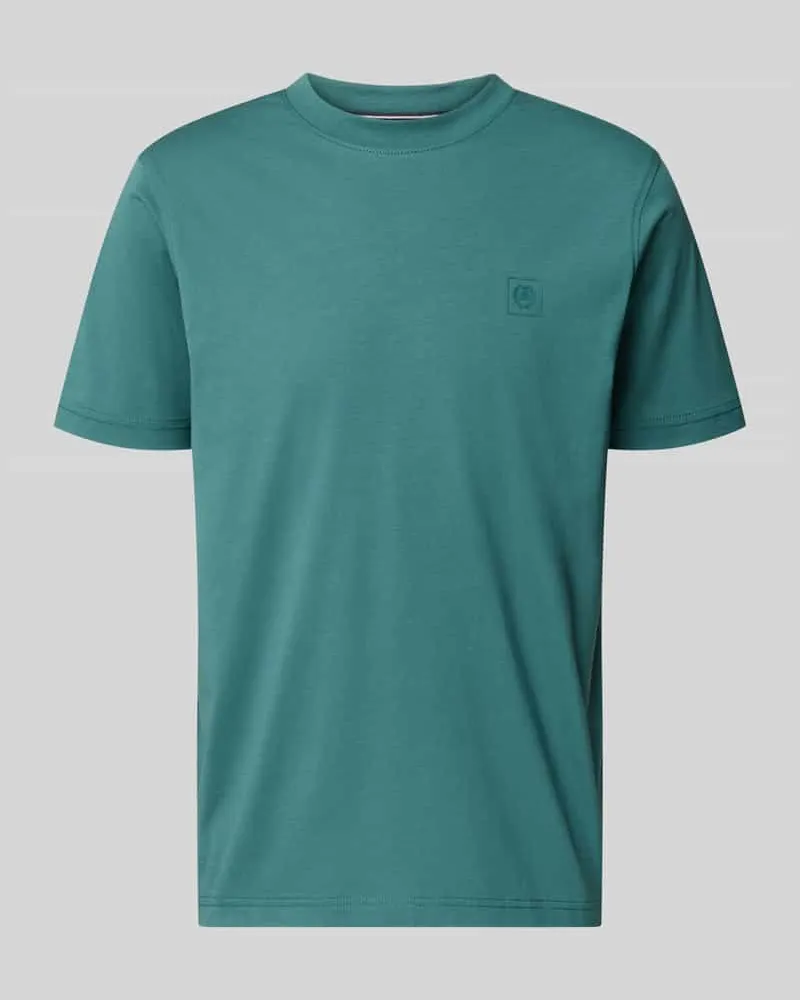 Lerros T-Shirt mit Rundhalsausschnitt und Logo-Print Gruen