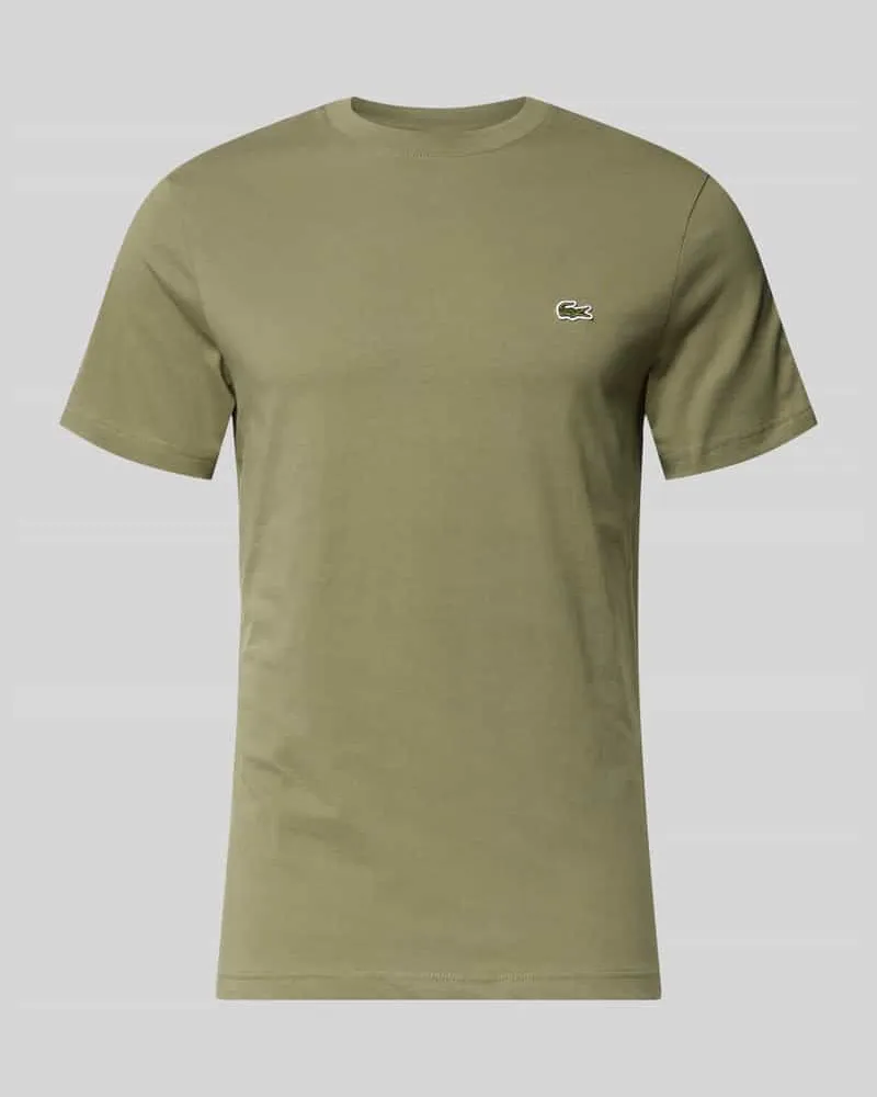 Lacoste Regular Fit T-Shirt aus reiner Baumwolle Khaki