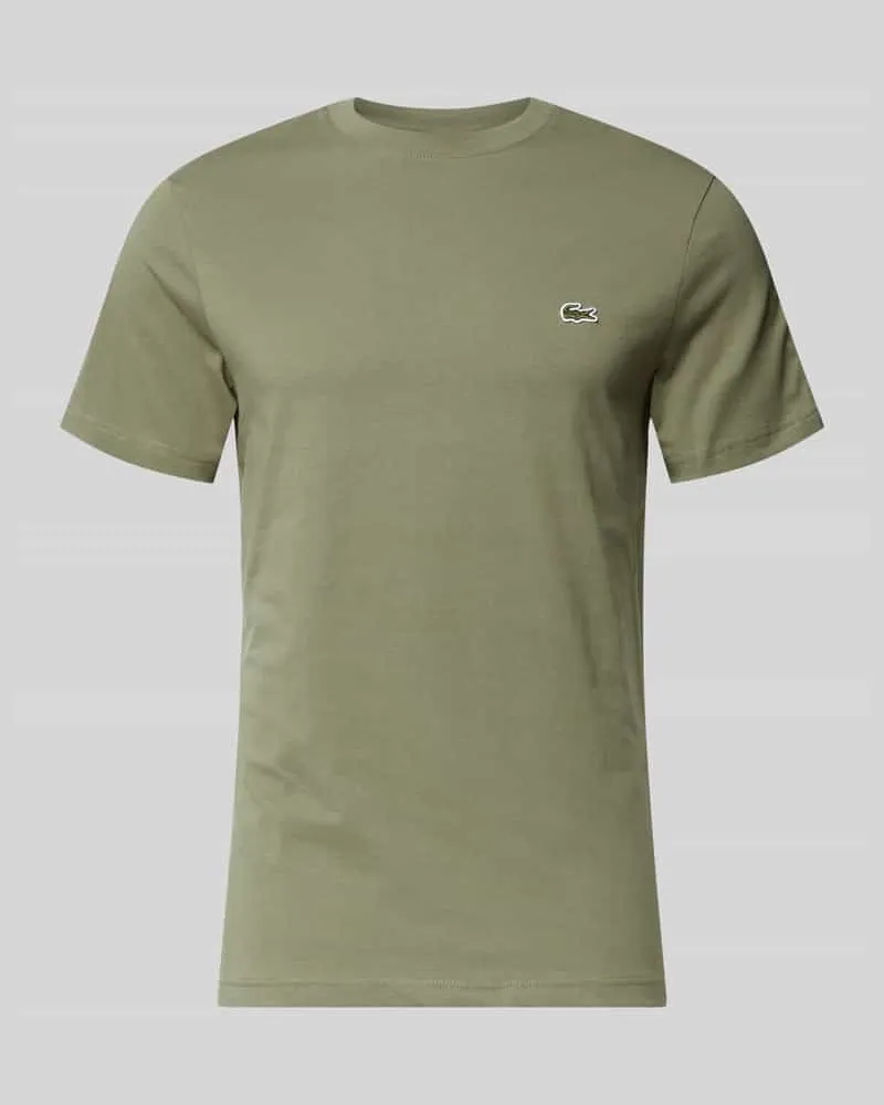 Lacoste Regular Fit T-Shirt aus reiner Baumwolle Khaki