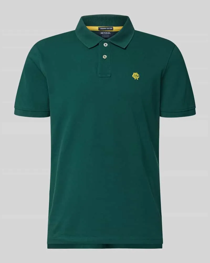 McNeal Regular Fit Poloshirt mit Label-Stitching Neon
