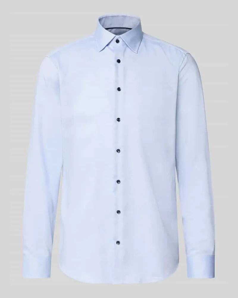 Christian Berg Regular Fit Business Hemd aus Baumwolle mit Kentkragen Royal