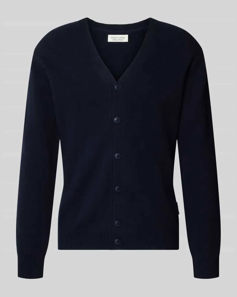 Casual Friday Cardigan mit V-Ausschnitt Modell 'KARL Marine