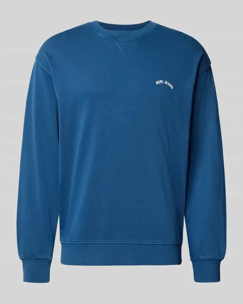 Pepe Jeans Regular Fit Sweatshirt aus reiner Baumwolle Modell 'JOHN CREW Bleu