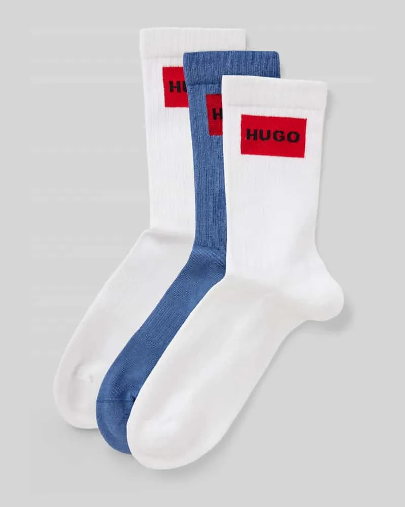HUGO BOSS Socken mit Label-Stitching im 3er-Pack 