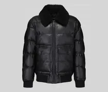 Lederjacke aus Lammnappa mit Fellkragen