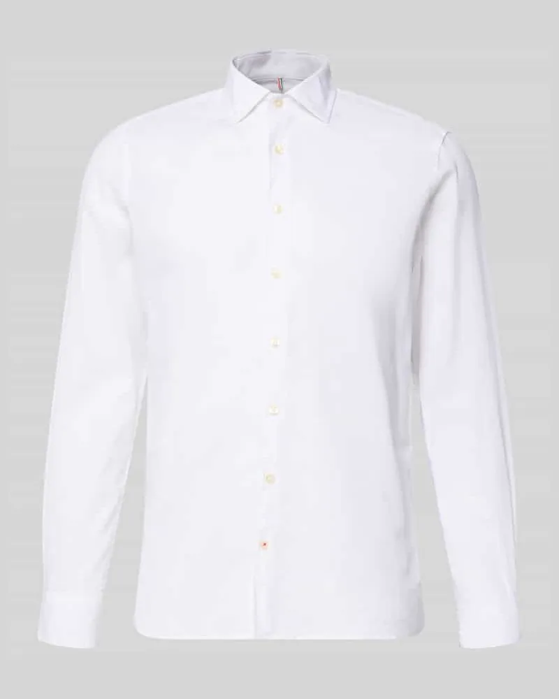 cinque Slim Fit Freizeithemd aus Leinen-Mix Modell 'Steven Weiss