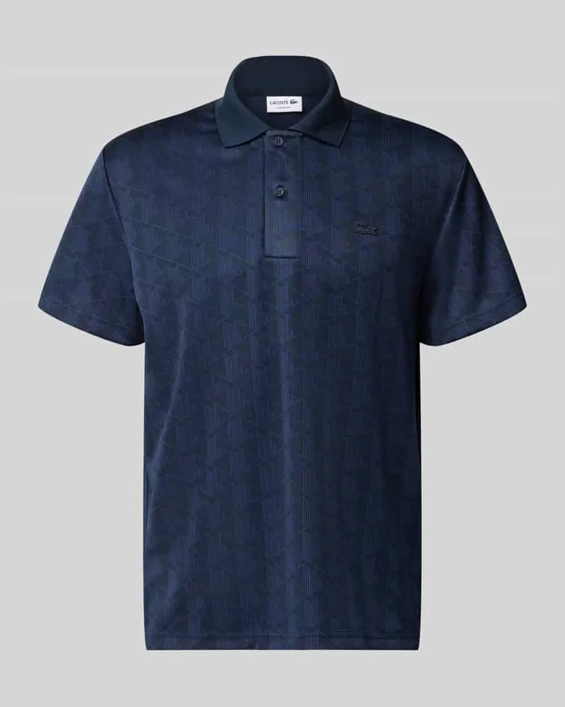 Lacoste Poloshirt mit Logo-Stitching Dunkelblau