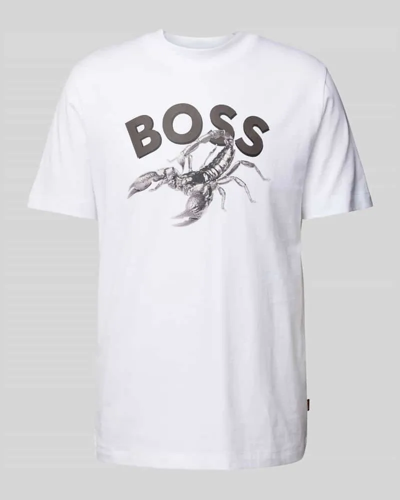 HUGO BOSS T-Shirt mit Label-Motiv-Print Modell 'Bossfish 