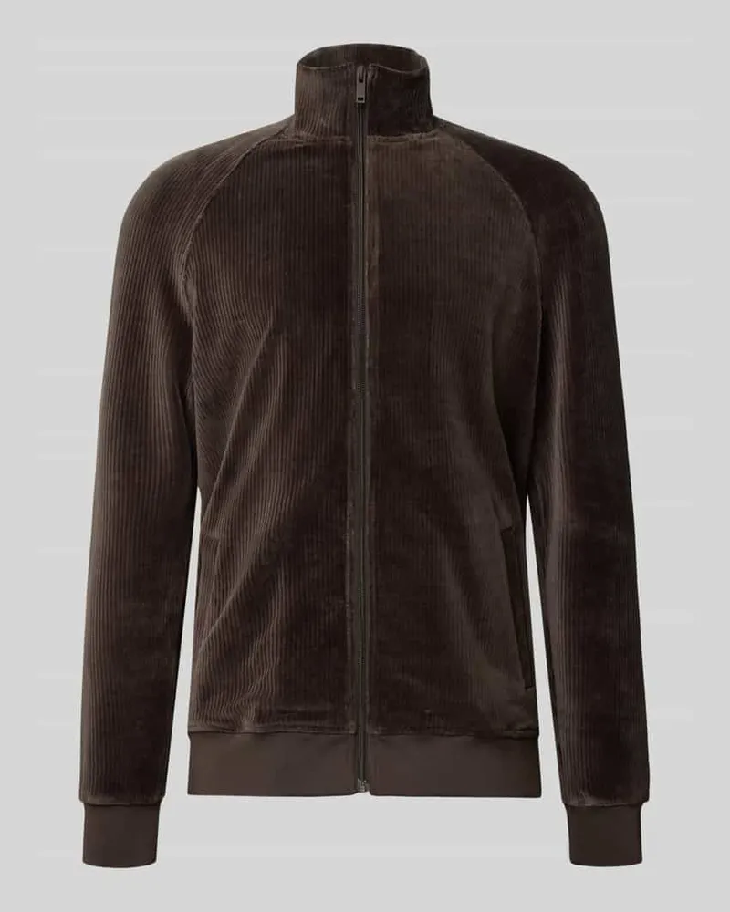 McNeal Sweatjacke mit Stehkragen Schoko