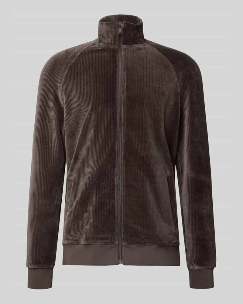 McNeal Sweatjacke mit Stehkragen Schoko