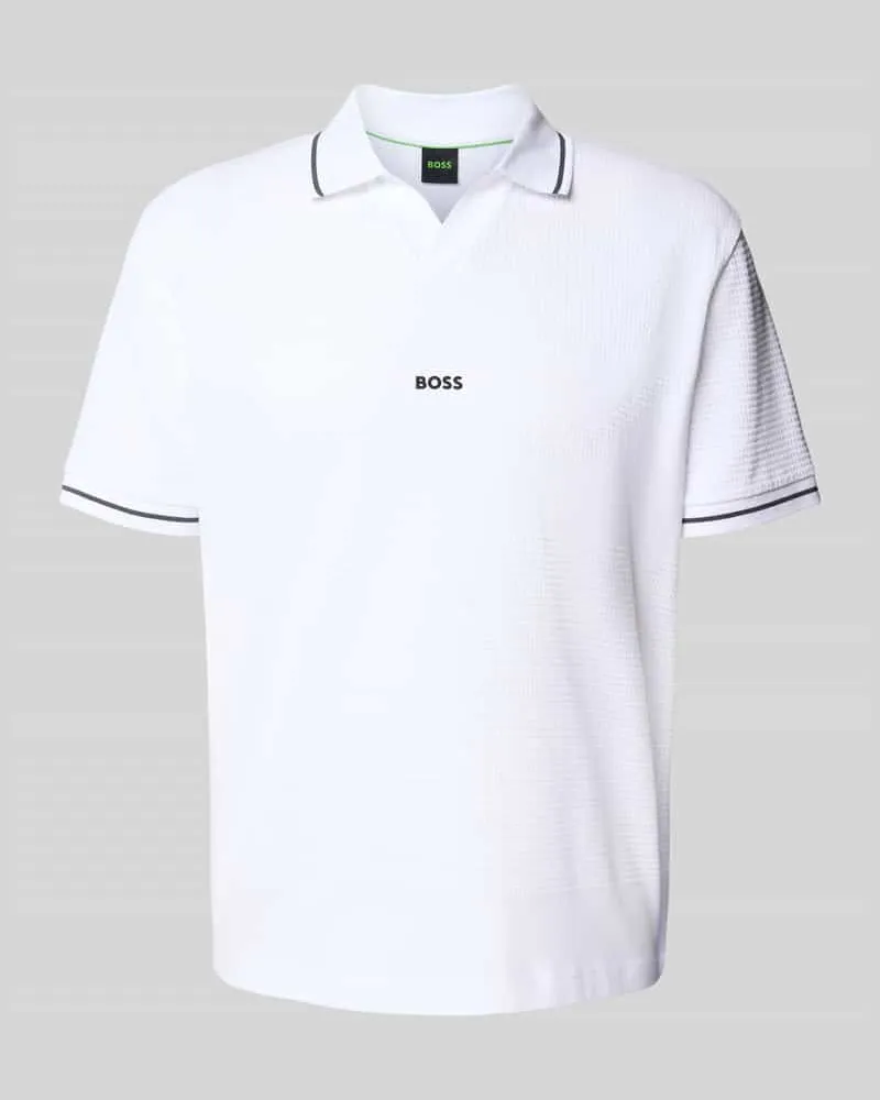 HUGO BOSS Regular Fit Poloshirt mit Label-Stitching 